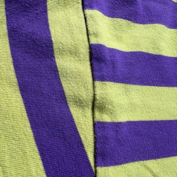 Supreme Striped T Shirt Men’s M Purple Yellow Minimal Logo Streetwear - Picture 7 of 10